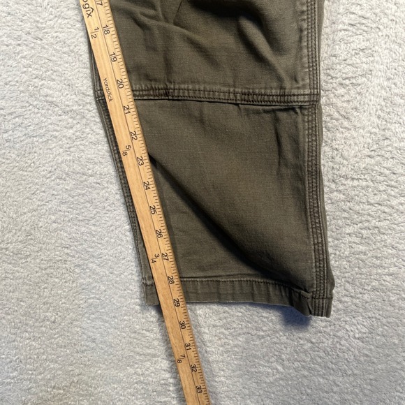 Carhartt Relaxed Fit Carpenter Pants Double Knee Workwear Olive 38x30 Distressed - Picture 9 of 9